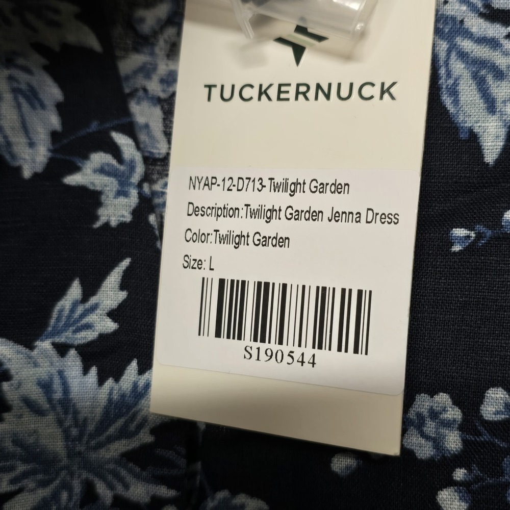 Tuckernuck Womens Twilight Garden Jenna Blue Floral Maxi Dress Sz L NWT - Picture 9 of 12